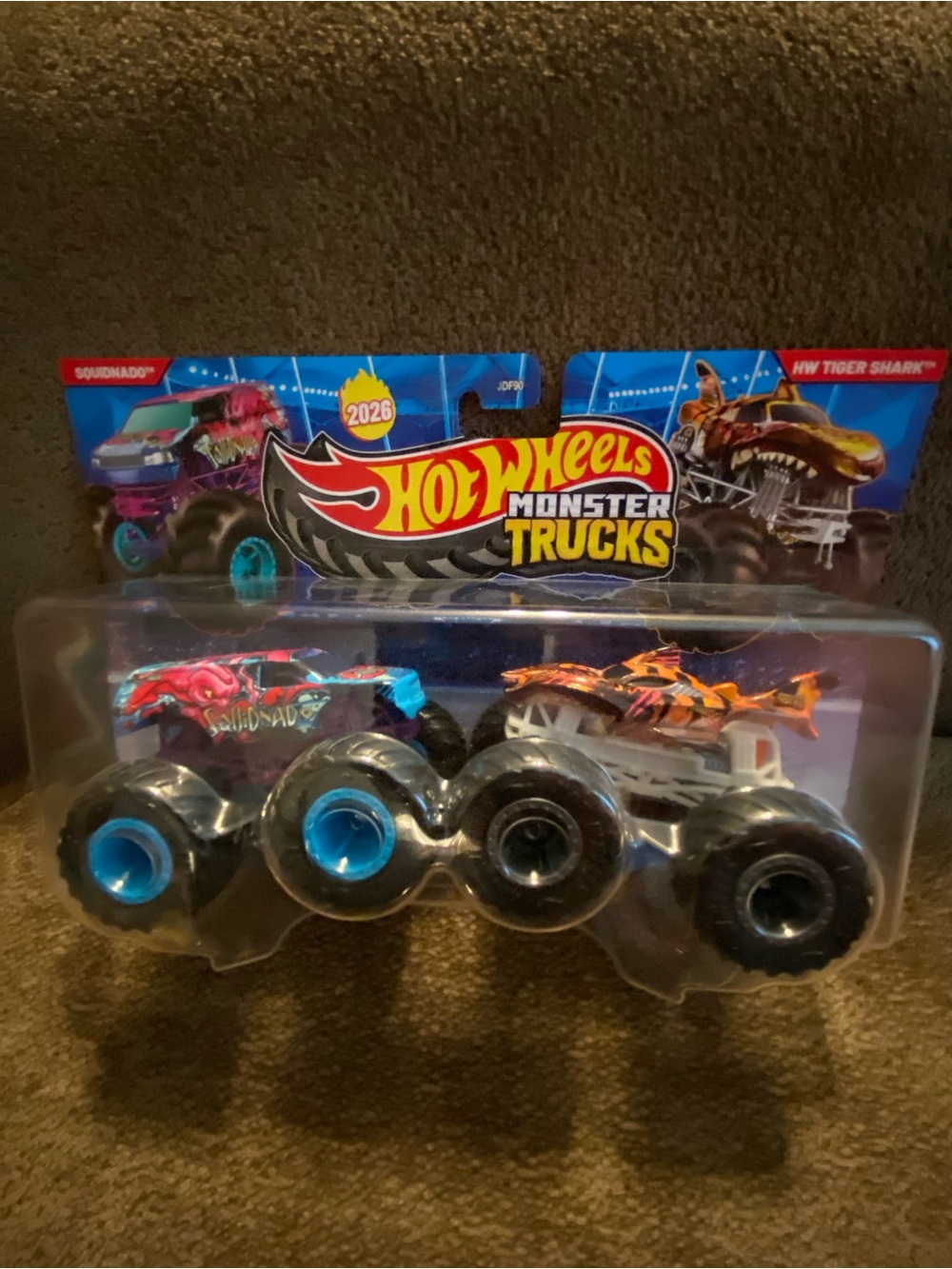 Hot Wheels Monster Trucks 2-Pack — Squidnado & HW Tiger Shark